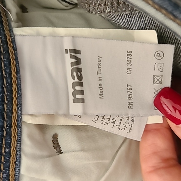 Mavi Women's Tess High Rise Super Skinny Crop Jeans In Dark Blue Size 27 - Picture 7 of 10